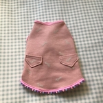 秋、冬犬服(ピンク犬柄）Ｓ