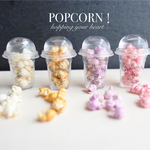 【ミニチュアor片耳 耳飾り】Happy Halloween♡カラフルポップコーン♡4つのフレーバー♡1/6サイズ