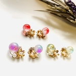 チェコガラス×ビジューピアス/ノンホールピアス