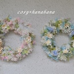 a様へ　優しい花色wreath　ピンク＊水色