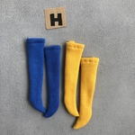 H　無地靴下（青&山吹）　#ブライス
