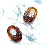 🆕【ビーズ】 leopard paint ring parts #BR