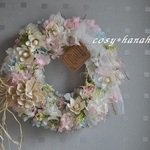 a様へ　優しい花色wreath　ピンクs