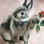 立体マスク　うさぎとバラ　大人用　