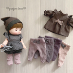 お人形用のアラン風ニットタイツ♡(受注製作)