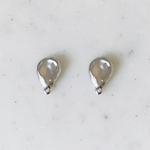 Matte Silver Drop Cabochons