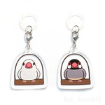 文鳥 アクリルチャーム +アンブレラマーカー 鳥 4074-4075