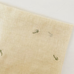 たんぽぽ綿毛　刺繍生地　ベージュ
