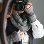 今季最終　ローゲージニットスヌード gray :2015 winter collection: