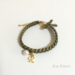 aloha♥︎リボンレイ・イニシャルブレスレット