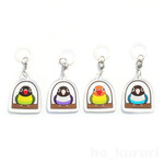 ボタンインコ アクリルアンブレラマーカー 鳥 4089-4092