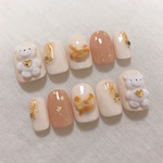 くまさんパンケーキネイル