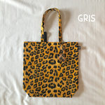 肩掛け仕様！リアルヒョウ柄のインパクト🐆✨小さくたためるエコバッグ　着画アリ