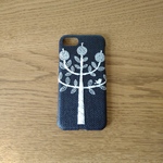 *受注製作*ミナペルホネン*ringo*ネイビー×ベージュ*mina perhonen*iPhoneケース*iPhoneカバー*スマホケース*スマホカバー