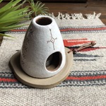 陶器のキャンドルホルダー
