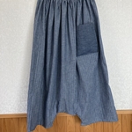ヒッコリーのサルエルパンツ　ネイビー