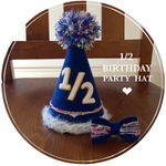 1/2 BIRTHDAY PARTY HAT