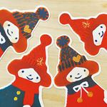 フォルムカード《冬支度の女の子》　