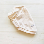 【ミニ裏毛】レースニットの半袖T/クリーム