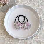 ♡2個set♡リバティ♡キラキラビーズのヘアゴムmini♡