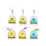 ワカケホンセイインコ アクリルチャーム +アンブレラマーカー 鳥 4101-4106