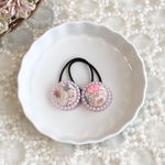 ♡2個set♡リバティ♡キラキラビーズのヘアゴムmini♡