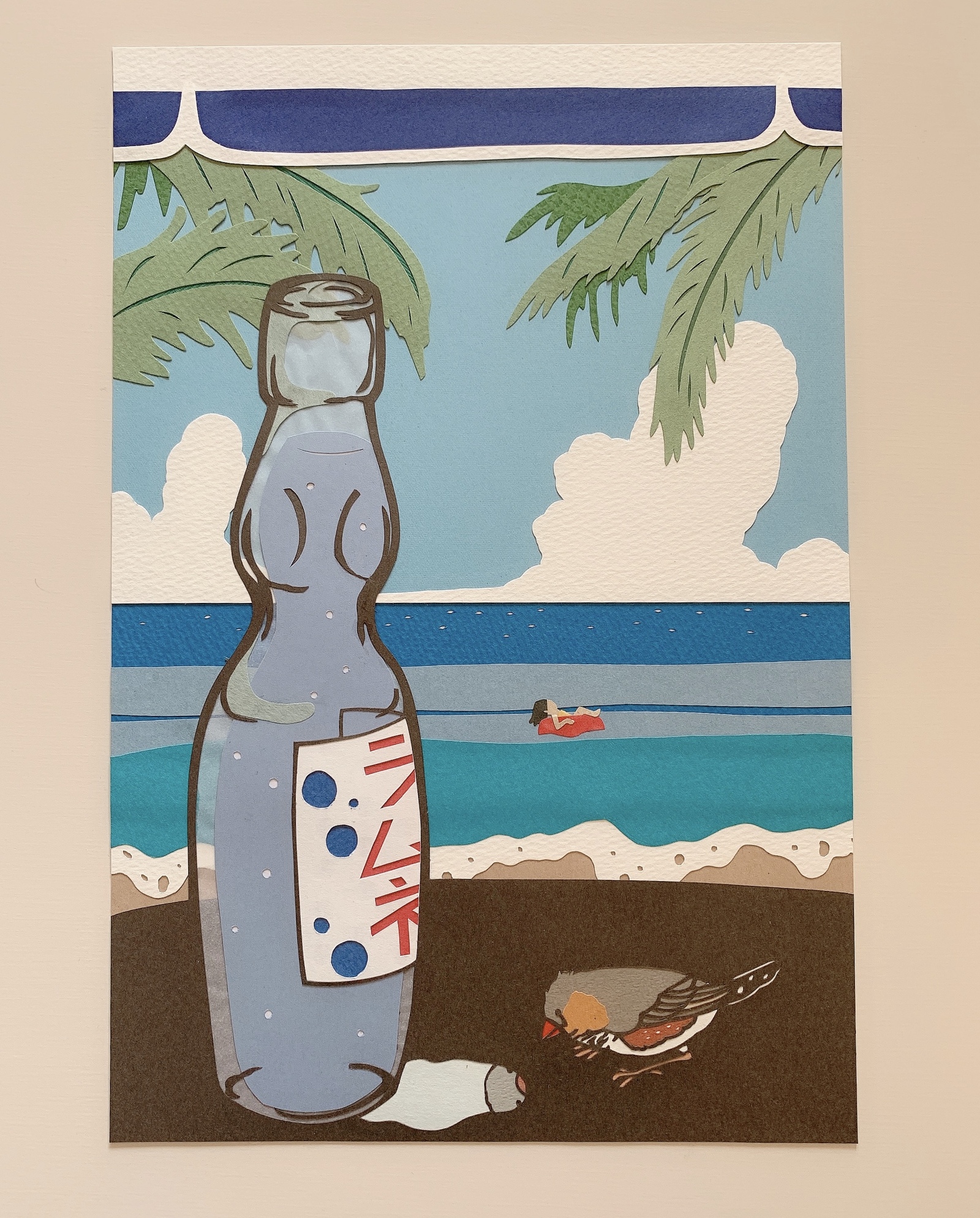 Summer vacation 〈切り絵原画〉