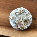 ビーズ刺繍（ヘアゴム/ブローチ）