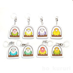 コザクラインコ アクリルチャーム +アンブレラマーカー 鳥 4111-4215