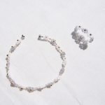 ビーズブレスレット　ビーズリング　《　pearl gray 　》２個セット　韓国