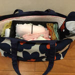 着付け　お稽古　小物バッグ　トートバック　大きめ　北欧　折りたたみ　裏地付き