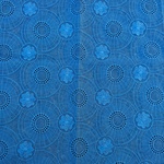 (c461)水色 刺繍レース生地 サークル花柄 高品質 昭和レトロ生地 ビンテージ   