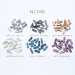 N1745-4  18個  高品質天然石ビーズ 長方形 4×13mm  3×【6ヶ】 