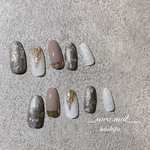 2020A/W  ニュアンスネイル / グレージュネイル / ゴールドネイル / 秋ネイル  ネイルチップ No61