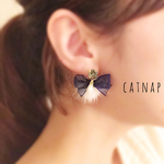 【再再販✳︎】雫パールのふわふわファーピアス