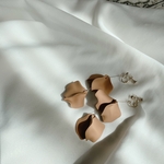 mat petal pierce/earring(brown)