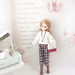 ★リカちゃん★洋服★セーター風★ワイドパンツ★バッグ★ネックレス★ピアス★