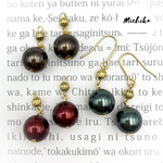 大人の秋冬　こっくりカラーパールとアンティークゴールドビーズのピアス/イヤリング（ボルドー/ダークグリーン/ダークブラウン）