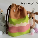 ★(^.^)がぶり❗ハンバーガー🍔ピンク・コップ袋★楽しいランチタイムを♪