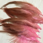 フェザー 羽 ピンク 10枚セット 10-15cm 金具付き