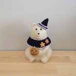 しろくま貯金箱用 かぼちゃバッグのハロウィンセット(星)