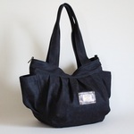 Lサイズ　13オンスナチュラルスラブデニム生地　ころりんバッグ♪　Fm2 Lab.