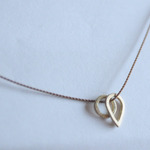 k18 丸＆しずく型 necklace　brown