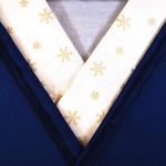【半衿】雪の結晶　ホワイトクリスマス【半襟】