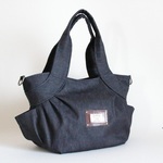 Mサイズ　13オンスナチュラルスラブデニム生地  シュシュバッグ♪Mサイズ　Fm2 Lab.