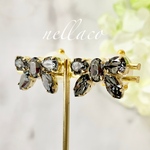 black ribbon backpearl《ピアス》