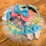 犬・猫の首輪　28～31　ocochanバンダナチョーカー　現品限り・お花・姫系・ターコイズブルー・