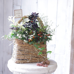ハッピーベリーの秋色バスケットC　花束植え