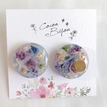  紫陽花ピアス(ブルーピンク)
