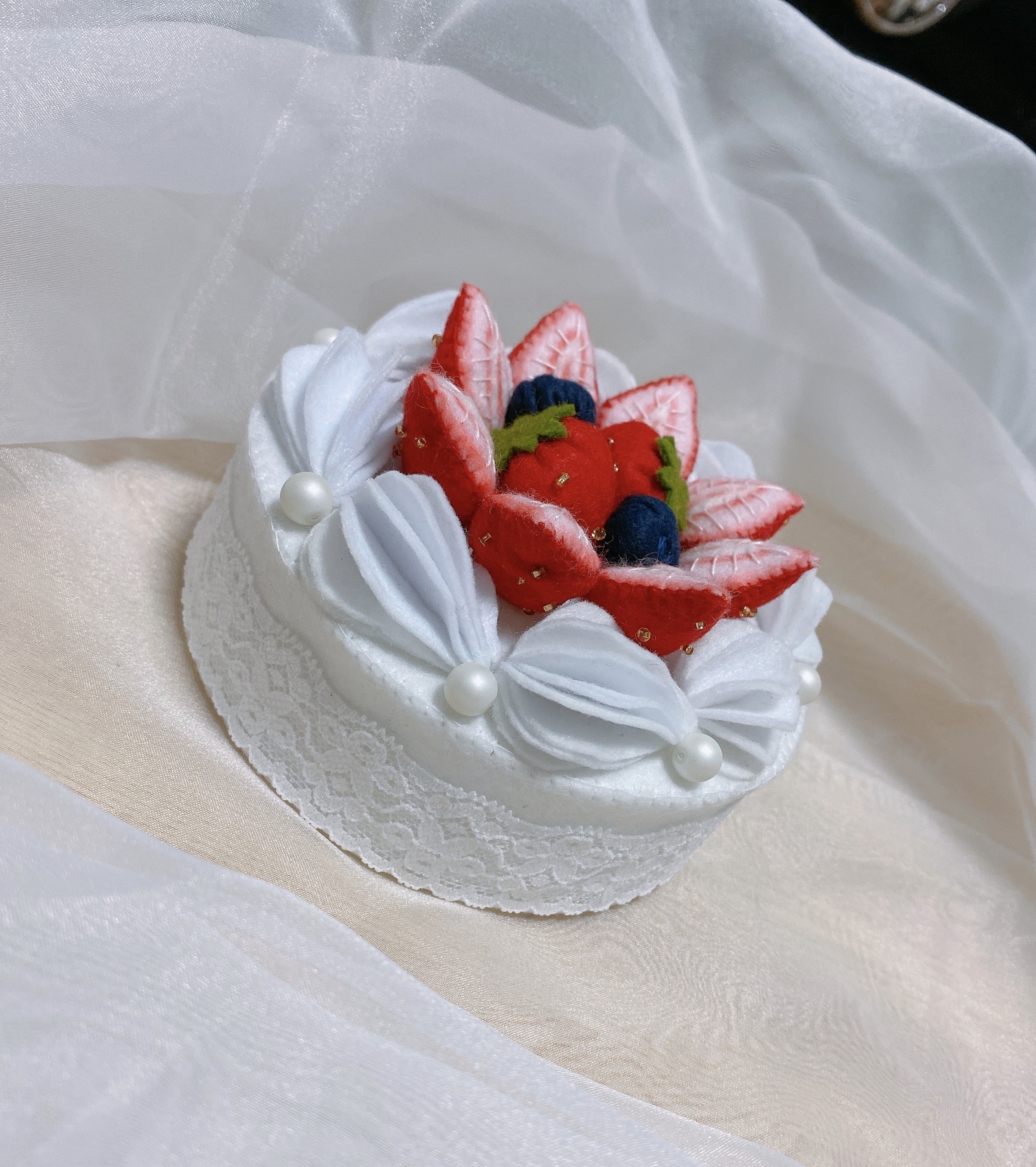 cocページ②＊フェルトケーキ フェルトケーキ2個＆ロールケーキ1個＆クッキー2個セット brown